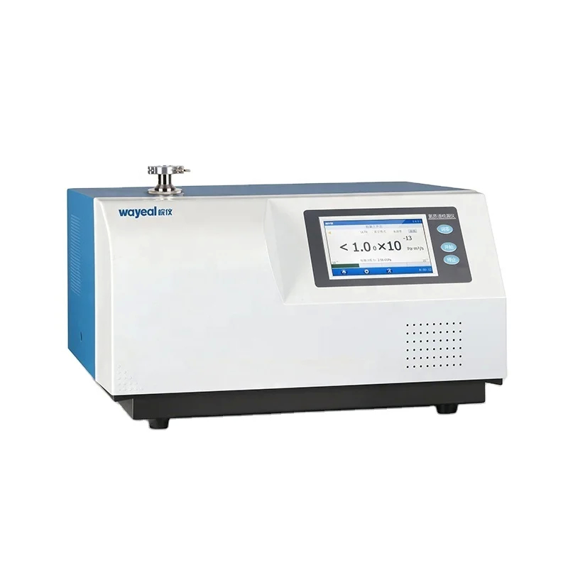 Detector de fugas de hélio de 5*10-13 Pa.m3/s com ecrã táctil de 7 cores 2pcs Fonte de íons de irídio