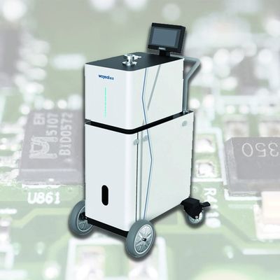 Detector avançado de fugas de hélio com fonte de íons de óxido de ítrium revestida com irídio