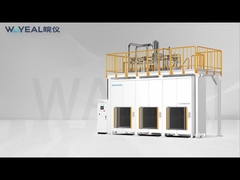 Sistema de detecção de fugas de hélio para peças de automóveis